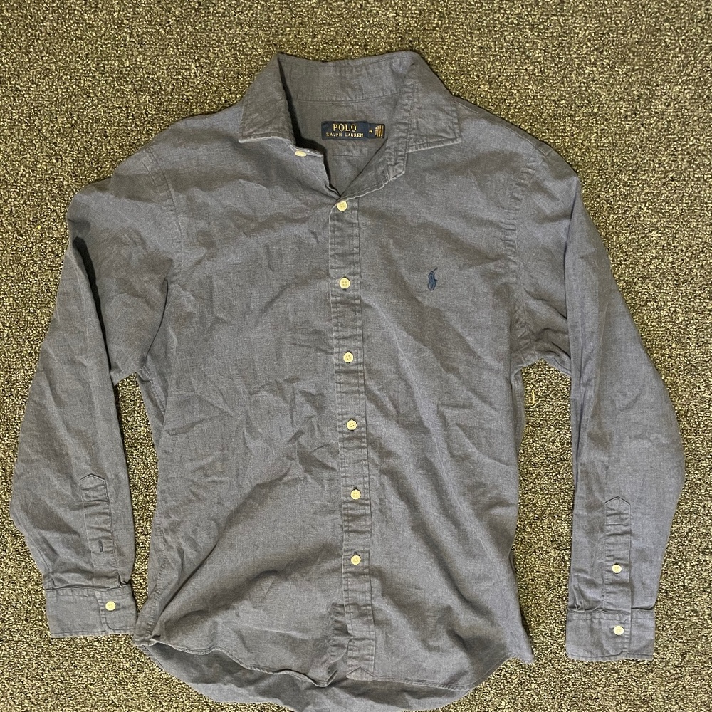 Blue/Grey Men's Polo Ralph Lauren Button Down